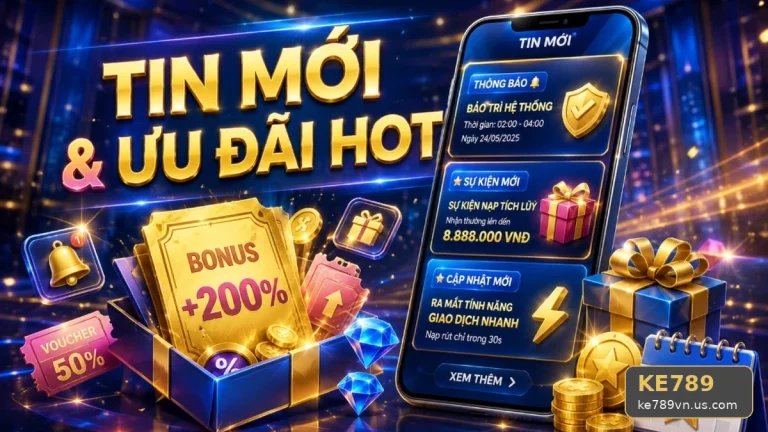 Sàng Lọc Tin Mới Ưu Đãi KE789 Theo Điều Kiện Nhận Thưởng